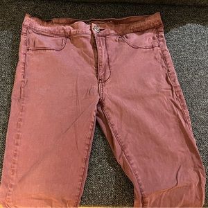 American Eagle Maroon Jeggings